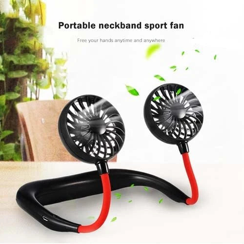 Mini USB Rechargeable Neck Held Collar Fan Portable