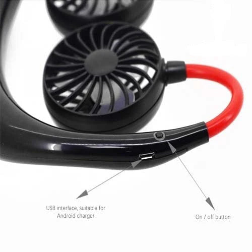 Mini USB Rechargeable Neck Held Collar Fan Portable