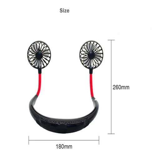 Mini USB Rechargeable Neck Held Collar Fan Portable