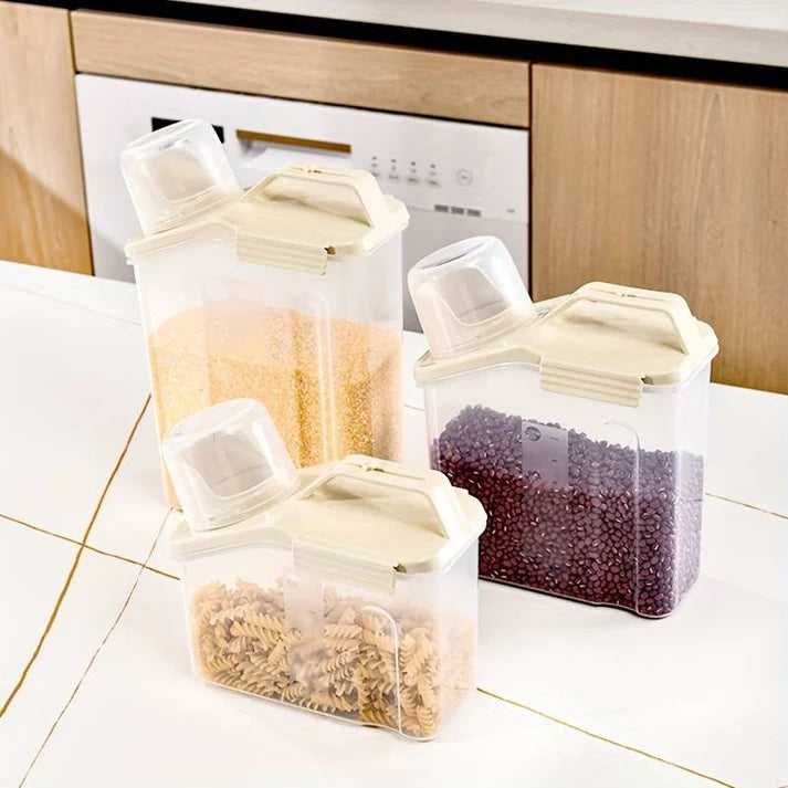 Kitchen Sealed Food Container, Transparent Grain Storage Tank