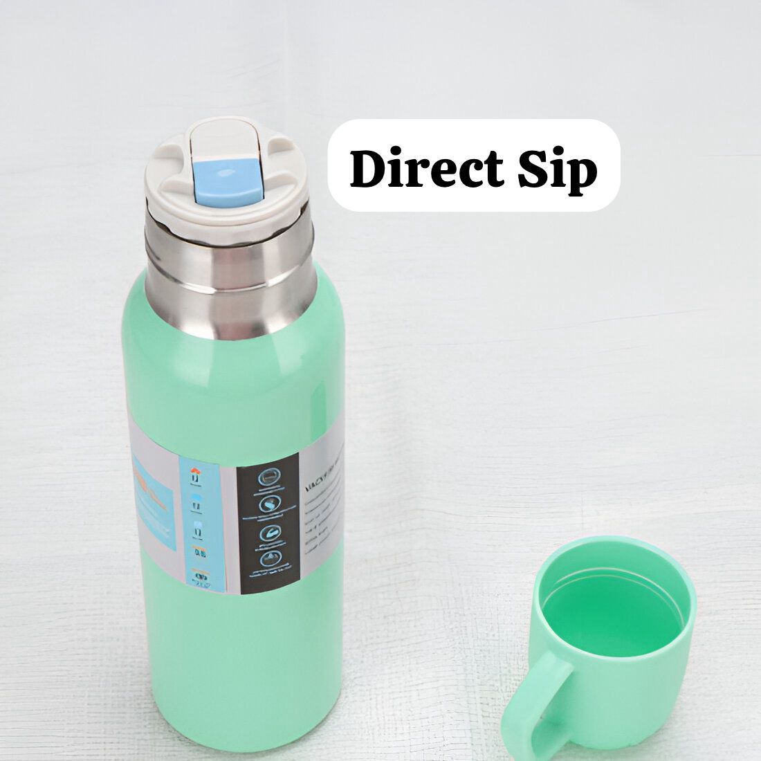 FLASK BOTTLE WITH 3 CUPS