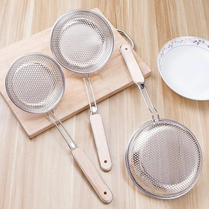 Stainless Steel Kitchen Strainer/Colanders Wood Handle