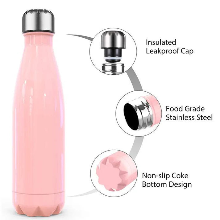 Double-Wall Insulated Vacuum Flask Stainless Steel Water Bottle