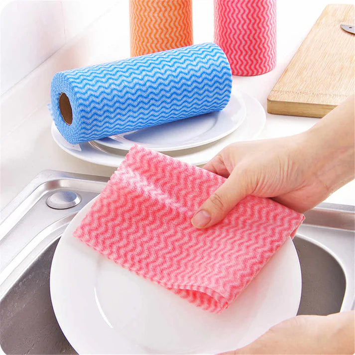 (2x50 Sheets)Reusable Wipes Small 2 X 50 Sheets Roll