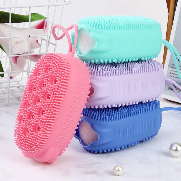 Silicone Bath & Massage Brush Double Sided (Pack of 3)