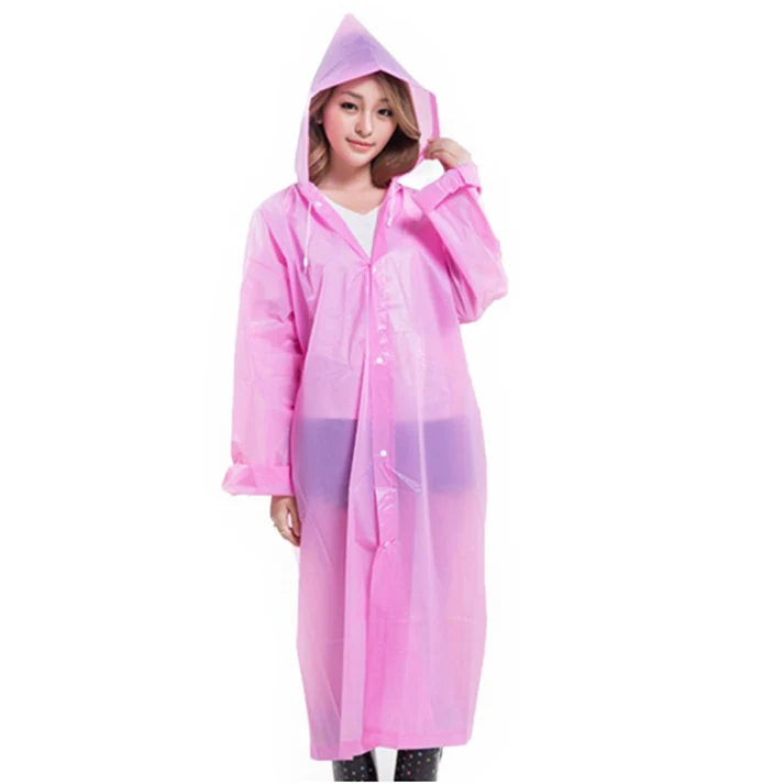 Adult Unisex Raincoat Waterproof Hooded Jacket (High Quality)