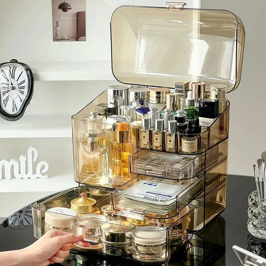 Acrylic cosmetic storage organizer