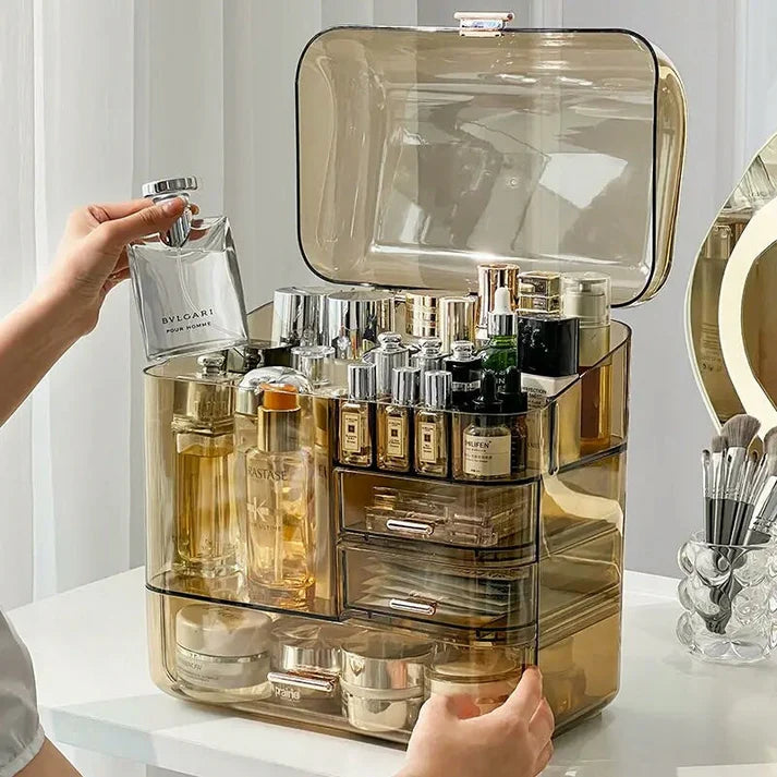 Acrylic cosmetic storage organizer